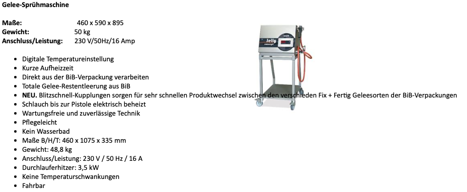 Jelly Concept table Gelee-Sprühmaschine